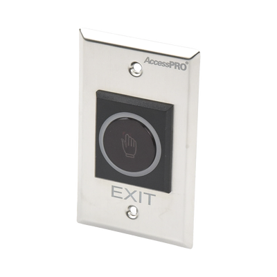 [ACCESSK1] Botón de Salida sin Contacto/ Sensor IR / Iluminado / Normalmente Abierto y Cerrado / Distancia Ajustable de Detección