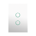 (ZWAVE) Interruptor On/Off panel táctil touch inalámbrico Zwave Plus 2 botones. No requiere cable neutro, Compatible con Hubitat HC8, Álula  M2M, otros