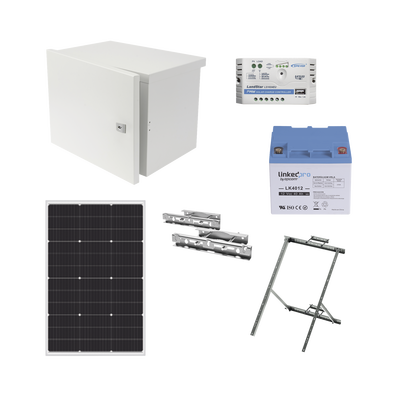 [KITPVCCTVSE] Kit de Alimentación PV para CCTV 12 Vcc Hasta Máximo 14 Watts para Cámara y Enlace