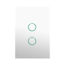 (ZWAVE) Interruptor On/Off panel táctil touch inalámbrico Zwave Plus 2 botones. Compatible con Hubitat HC8, Álula  M2M, otro