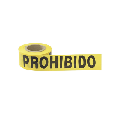 [SYS-137299] Cinta para barricada "PROHIBIDO EL PASO" de 100 m y ancho de 3".
