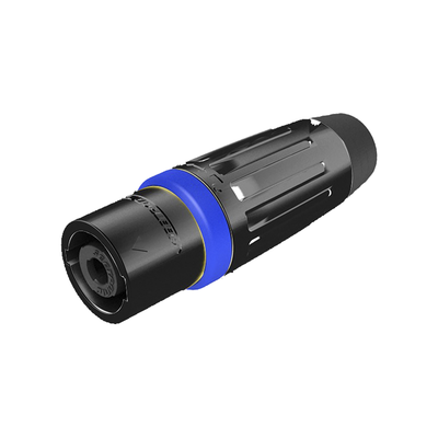 [SLDM4-B] Speakon Conector de cable macho de 4 polos, carcasa negra, cable AWG10,  30A