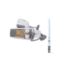 Kit de radio UM385 | mas antena marina de fibra de vidrio TX-5101-SYS fabricada en fibra de vidrio con base roscable de acero inoxidable