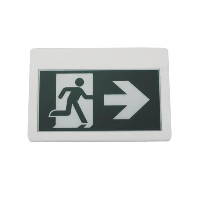 [SF800MW] Letrero LED de Señalización de salida "Hombre Corriendo"/ Alto brillo / Uso en pared, lateral o techo / Batería de Respaldo Incluida con hasta 120 minutos de duracion