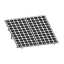 Montaje para 2 Paneles Solares, Riel "8" de 2700mm para Módulos con Espesor de 30-35mm, Velocidad de Viento Máx. 136km/h