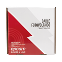 Cable Fotovoltaico Rojo / Cobre Estañado / 6 mm² (10 AWG) / 2000V / Rollo 100m / UL 4703 y TUV