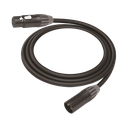 Cable XLR | 3 polos | Conector Hembra-Macho | Serie M | Carcasa Negra | Contactos Dorados | Ideal para Microfonía | Longitud 10m