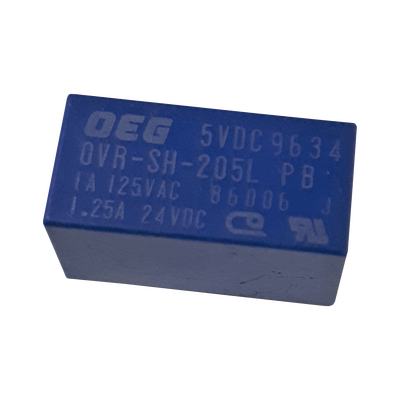 Relevador de +5 V, con capacidad de 1 Amp. a 125 Vca., 1.25 Amp. para 24 Vcc.