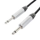 Cable de Audio | Plug 1/4 in a Plug 1/4 in Stereo | Carcasa Cromada | Conectores Seetronic | Longitud 3m