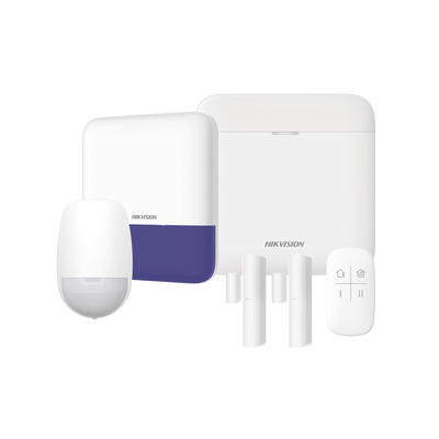 [AXPRO-KIT-GSM] (AX PRO) KIT de Alarma AX PRO con GSM (3G/4G) / Incluye: 1 Hub con bateria de respaldo / 1 Sensores PIR / 2 Contactos Magnéticos / 1 Control Remoto / 1 Sirena Inalambrica Exterior / WiFi / Compatible con Hik-Connect P2P