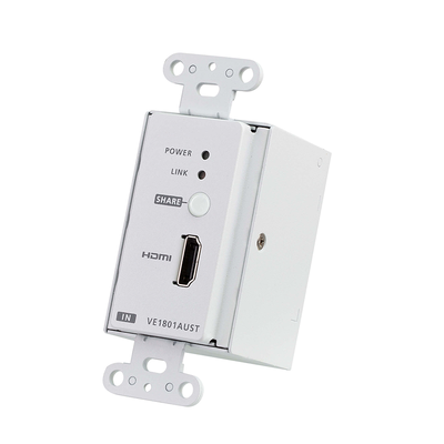 [VE1801AUST] Transmisor HDMI | 4K a 40 metros | HDBaseT-Lite con placa de pared estadounidense/PoH