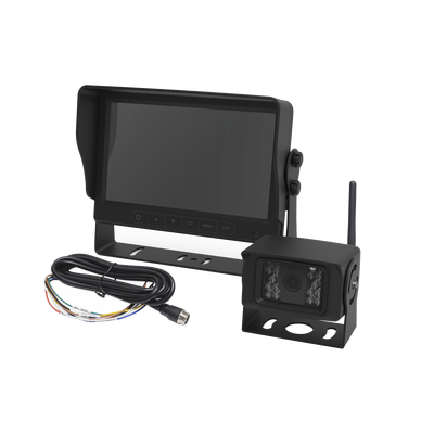 [K7000BWK] Sistema Profesional Inalámbrico de Cámara de Reversa y Monitor para Vehículos de Trabajo y Montacargas