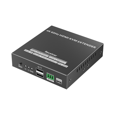 [TT582KVM-RX] Receptor Compatible para Kit TT582-KVM |4K @60Hz | Cat 6, 6a y 7 |  hasta 150 metros | Transmite el Video y Controla tu DVR vía USB a distancia