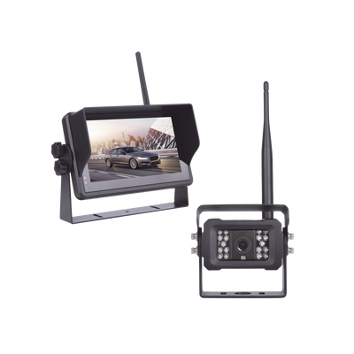 [EP175J] Sistema Profesional Inalámbrico de Cámara de Reversa Infrarroja y Monitor Touch de 7" para Vehículos de Trabajo y Montacargas