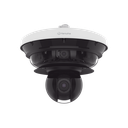 Cámara IP Multisensor 34MP (4 sensores 4K) con lentes motorizados / PTZ 2 MP 40X / Hasta 2 tarjetas MicroSD de 512GB / WDR de hasta 150dB / IP66 / IK10 / autoseguimiento / Inteligencia artificial para eventos