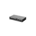 Switch Administrable con 4 puertos Gigabit PoE, 2 Uplink Gigabit y 1 Uplink Gigabit para Fibra SFP en combo, gestión gratuita desde la nube