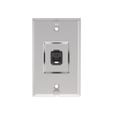 Placa de Pared Telefónica, Salida de 1 Puerto Keystone, con Jack Cat6 Estilo 110 de Impacto, de Acero Inoxidable
