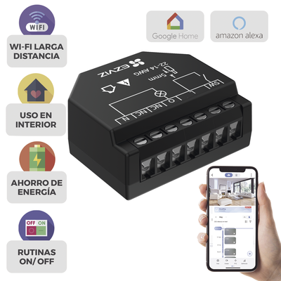 [CS-T35] Relevador Wi-Fi  Inteligente / Ideal Para Control de Iluminación / 1 Salida para un Apagador / Control Remoto / Horarios Personalizados / Registro de Consumo