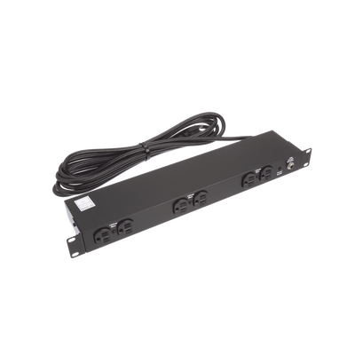 [DP1N190615] PDU Básico de Montaje en Rack, Con 6 Salidas Frontales NEMA 5-15R,  Enchufe de Entrada NEMA 5-15P, de 19in, 1UR, 15 Amp, 120 Vca