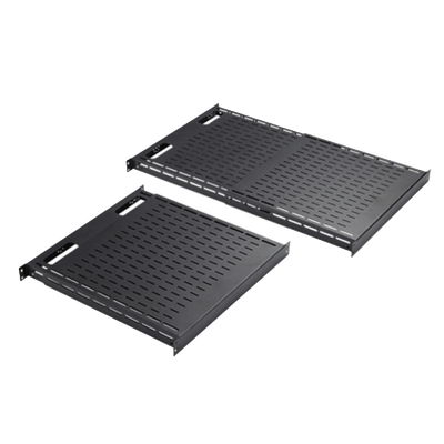 [D19FVT912B] Charola Ventilada de Instalación sin Herramienta, Para Rack o Gabinetes de 4 Postes, Ajustable de 900 a 1200 mm de Profundidad, De Acero, Color Negro