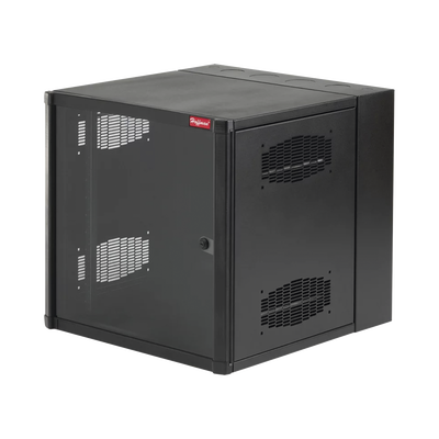 Gabinete AccessPlus  26 UR de Montaje en Pared de 19in, Rieles Numerados y Roscados #10-32, Puerta con Ventana de Seguridad, 600 mm de Ancho, 637 mm de Profundidad, Color Negro