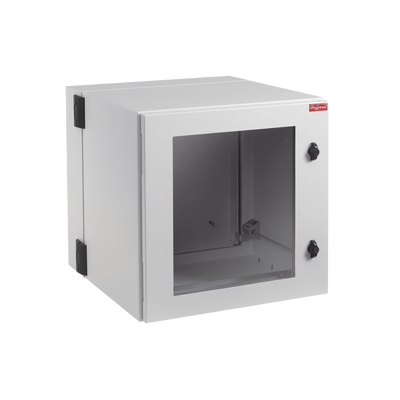 [PTHW242430G2] Gabinete Industrial ProTek de 12 UR Puerta con Ventana, Protección NEMA Tipo 12; IP55; IK10, Abatible, Fabricado en Acero, Color Gris Claro