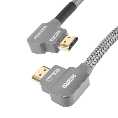 [EP-90H-2M] Cable HDMI Ángulo 90° | 2 Metros (6.56 Pies) | Alta Definición | Versión 2.0 | Alta Velocidad 18Gbps | 4K@60Hz |