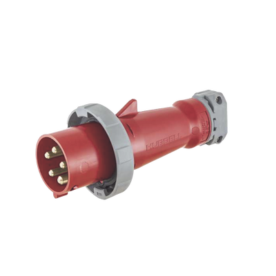 [HUB-HBL-530-P6W] Clavija industrial de 30/32 A / 200/346 - 240/415 V -  220/380 - 240/415 V CA /  4 Polos 5 Hilos / IP69 y  4X.