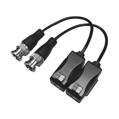 [TT101FPTURBO] Kit de Transceptores (Baluns) con Terminal PUSH SUPERIOR PIG TAIL en ambos conectores, Resolución 4K , Cable flexible COAXIAL Blindado / COAXITRON / AUDIO POR COAXITRON  /Conector 100% COBRE /  Calidad PREMIUM