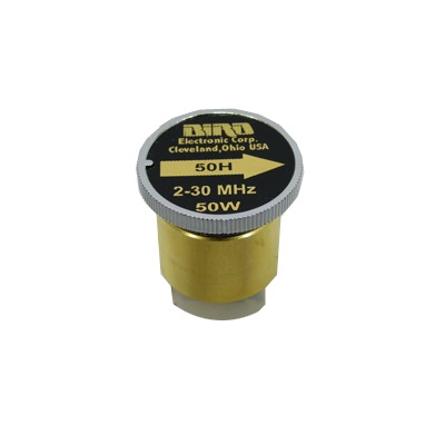 [50H] Elemento de 50 Watt en linea 7/8" para Wattmetro BIRD 43 en Rango de Frecuencia de 2 a 30 MHz.