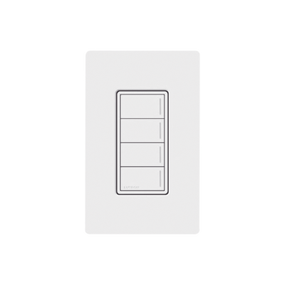 [RRSTHN4BWH] (RadioRa3) Botonera Sunnata Blanco 3 escenas y 2 botones subir/bajar para Radio RA3, programe escenas diferentes en cada botón.