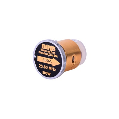 [500A] Elemento de 500 Watt en Línea 7/8" para Wattmetro BIRD 43 en Rango de Frecuencia de 25 a 60 MHz.