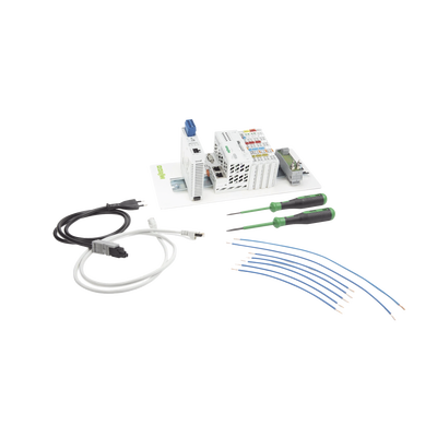 [8003-099/750-8212] Starter Kit Linux / Controlador PFC200 2da Generación / 2 x Ethernet / RS-232/RS-485 / e!COCKPIT / e!RUNTIME / Módulos Digitales I/O / Fuente 24V DC