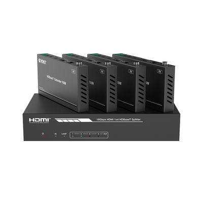 [EPP-SPB14H150] Splitter mas Extensor de Video | 1x4 | ProAV | HDBaseT™ | 120m en 4K@60Hz | 150m en 1080p@60Hz | Cat6/6a/7 | Gestión Avanzada EDID | Control IR y RS232 | PoC | Salida de Audio