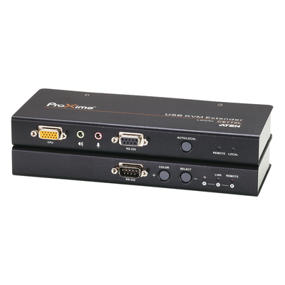 [CE770] Kit Extensor KVM | VGA/Audio | Cat5e | 300m | 1280 x 1024 | Deskew | Puertos RS232 | Función de compensación de señal