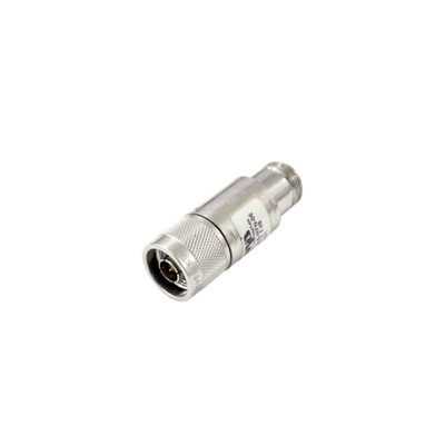 [5AMFN-06] Atenuador en Línea de 6 dB, 5 Watt Máximo, CD-4 GHz, Conectores N Macho-Hembra.