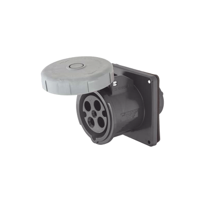 [HUB-HBL-460-R5W] Receptáculo Pin and Sleeve Trifásico / 60 A 600 VCA 3 Fases / 3 Polos 4 Hilos / Hermético / Grado Industrial.