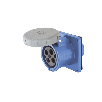 [HUB-HBL-460-R9W] Receptáculo Hembra Pin and Sleeve Trifásico / 60 A 250 VCA 3 Fases / 3 Polos 4 Hilos / Hermético / Grado Industrial.