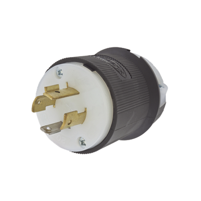 [HUB-HBL-2411] Clavija con Bloqueo de Media Vuelta Industrial 20 A 125/250 V CA / 3 Polos 4 Hilos / Nema L14-20P.