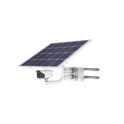 [DS-2TXS2628-10P/QA/GLT/CH36S80(LA)] Kit Cámara Térmica Solar - Resolución 256 x 192 / Rango de temperatura -20°C a 150°C / Fusión de imagen bi-espectro / Alarma audible y estroboscópica / 4G LTE / Batería Lithium 360Wh / Panel solar 80W / IP