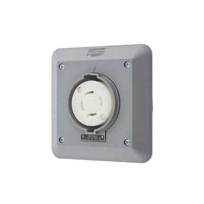 [HUB-HBL-2740-SR2] Receptáculo con Bloqueo de Media Vuelta Industrial 30 A 600 V CA / 3 Polos 4 Hilos / Nema L17-30R.