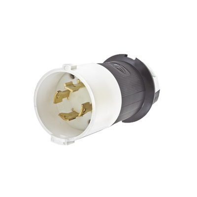 [HUB-HBL-2741-S] Clavija con Bloqueo de Media Vuelta Industrial 30 A 600 V CA / 3 Polos 4 Hilos / Nema L17-30P.