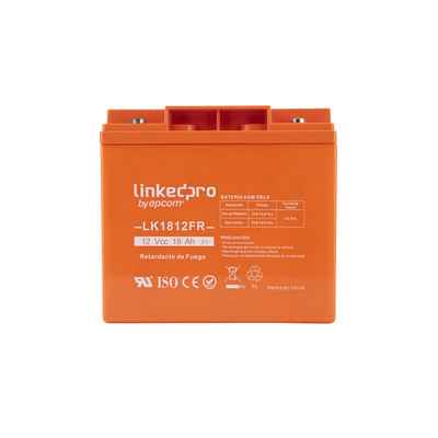Batería de respaldo 12 V 18 Ah AGM | Certificada UL94-V0 Retardante a la Flama  | Especial para Seguridad Electrónica | Vida útil 5 años | Terminales T1