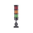 Torre LED Indicadora de estado de 3 niveles color Rojo, Ámbar y Verde, con Buzzer integrado a 85 dB,  a 110-240 VCA con Montaje incluido de 60 mm de diámetro