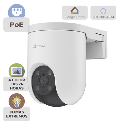 [CS-H8C/3MP/POE] Cámara PT PoE Estandar Af / 3 Megapixel  / Movimiento Panorámico de 360° / Preset / Seguimiento Inteligente / Detección Humana / Audio de Dos Vías