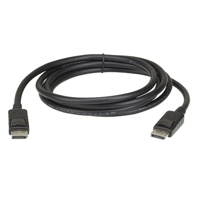 [2L7D02DP] Cable DisplayPort | Longitud 2m | Alta definición | Hasta 8K | HDR Dinámico | 32 canales de audio digital | Pestañas de seguridad con botón de liberación