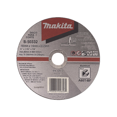 [B-50310] Disco de corte para Aluminio de 4 1/2"