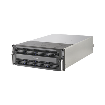 Servidor de Almacenamiento en Red / Soporta 24 Discos Duros (No Incluye Discos) / RAID / iSCSI / Graba 512 canales IP / Doble Controlador