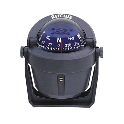[B-51G] Bújula de Navegación Marítima Serie Explorer / Montaje en Bracket / Color Gris / 2 3/4" (70 mm) / Iluminación Nocturna Verde / Magnéticos de Fuerza Directiva / Construcción Compuesta Alta Temperatura / 100% R