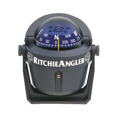 Brújula de Navegación Maritima Serie RitchieAngler / Montaje en Bracket / Lectura Directa 2 3/4" (70 mm) / Iluminación Nocturna Verde Interna / 100% Reparable